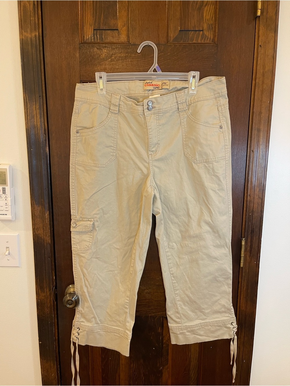 Vintage Just My Size Stretch Capri Pants – Khaki – 16W
